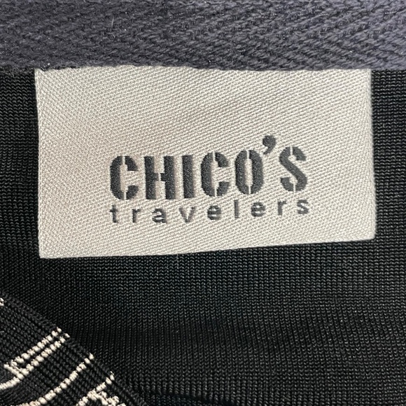 Chico’s Traveler Size 3 Black Women’s Knit Full Zip Hoodie - Picture 9 of 13